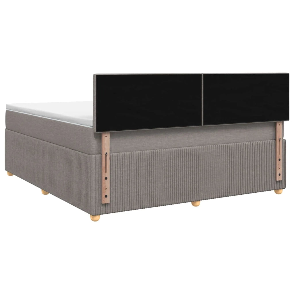 Letto box spring con materasso Tortora 140 x 200 cm Tessuto 3452957
