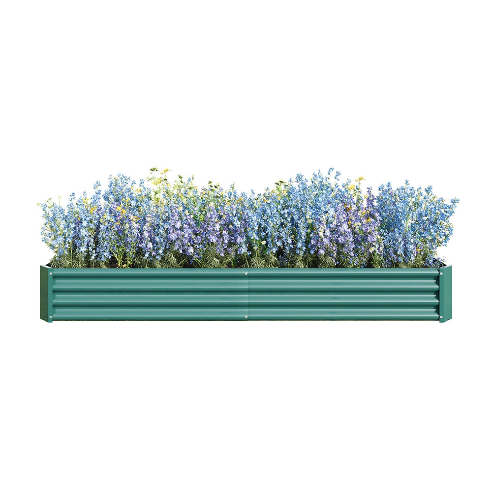 Aiula rialzata-Xylo-Metallo-design stabile, antiruggine, senza fondo, per orto/giardino