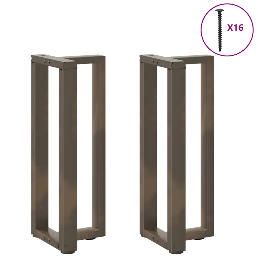 Gambe per Tavolo Consolle a Forma di T 2 pz Nere 25x28x(72-73) cm Acciaio 4013043