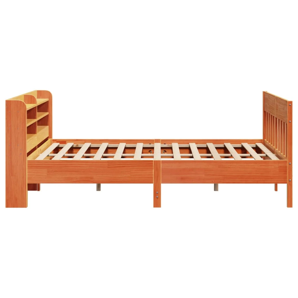 Letto senza Materasso Marrone Cera 180x200 cm in Legno di Pino