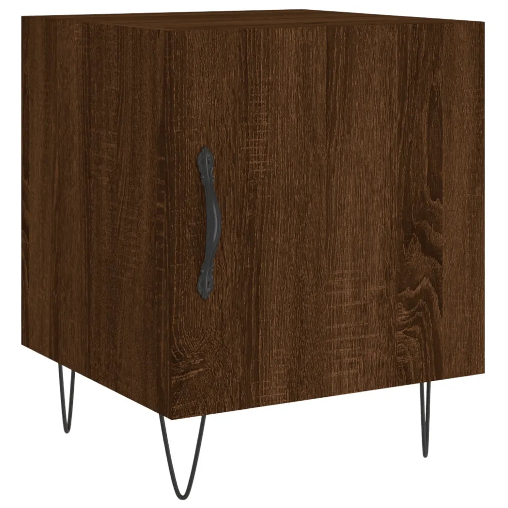Comodini 2 pz Rovere Marrone 40x40x50 cm in Legno Multistrato 827563