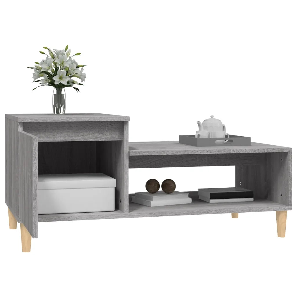 Tavolino da Salotto grigio sonoma 100x50x45cm Legno Multistrato cod mxl 26105