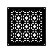 PSYCHEDELIC- Pannello in PVC traforato - Parasole Misura: 98x98 cm, Colore: nero