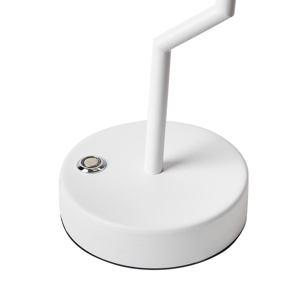 Lampada da tavolo in alluminio bianco senza fili per interni ed esterni stile moderno