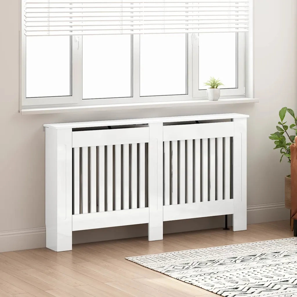 Copertura per radiatori Bianco Lucido 152 x 19 x 81,5 cm 884085