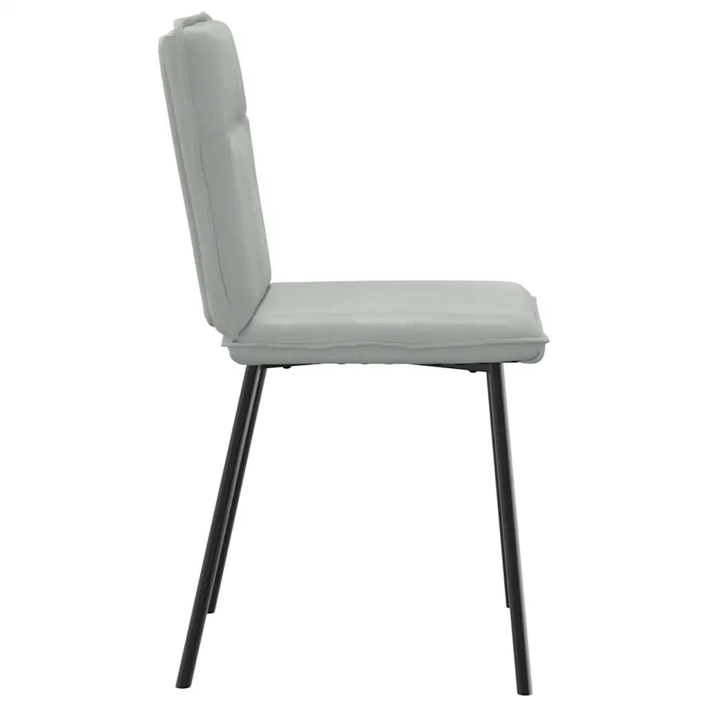 vidaXL Sedie da Pranzo 4 pz Grigio Chiaro in Velluto