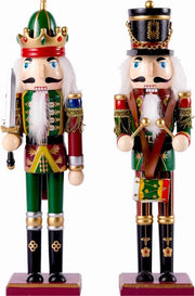 Il Twiddlers 2 Soldato di Natale in Legno Grande con Note Standard - 30Cm Qualità Premium Tradizionale per Decorazioni di Festa