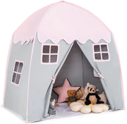 Tenda da Gioco per Bambini, Tenda per Cameretta con Borsa, Tappetino Antiscivolo, Design con Chiusura Lampo, Finestre Traspiranti, Ideale per Bambini e Bambine 3 Anni+ (Rosa)
