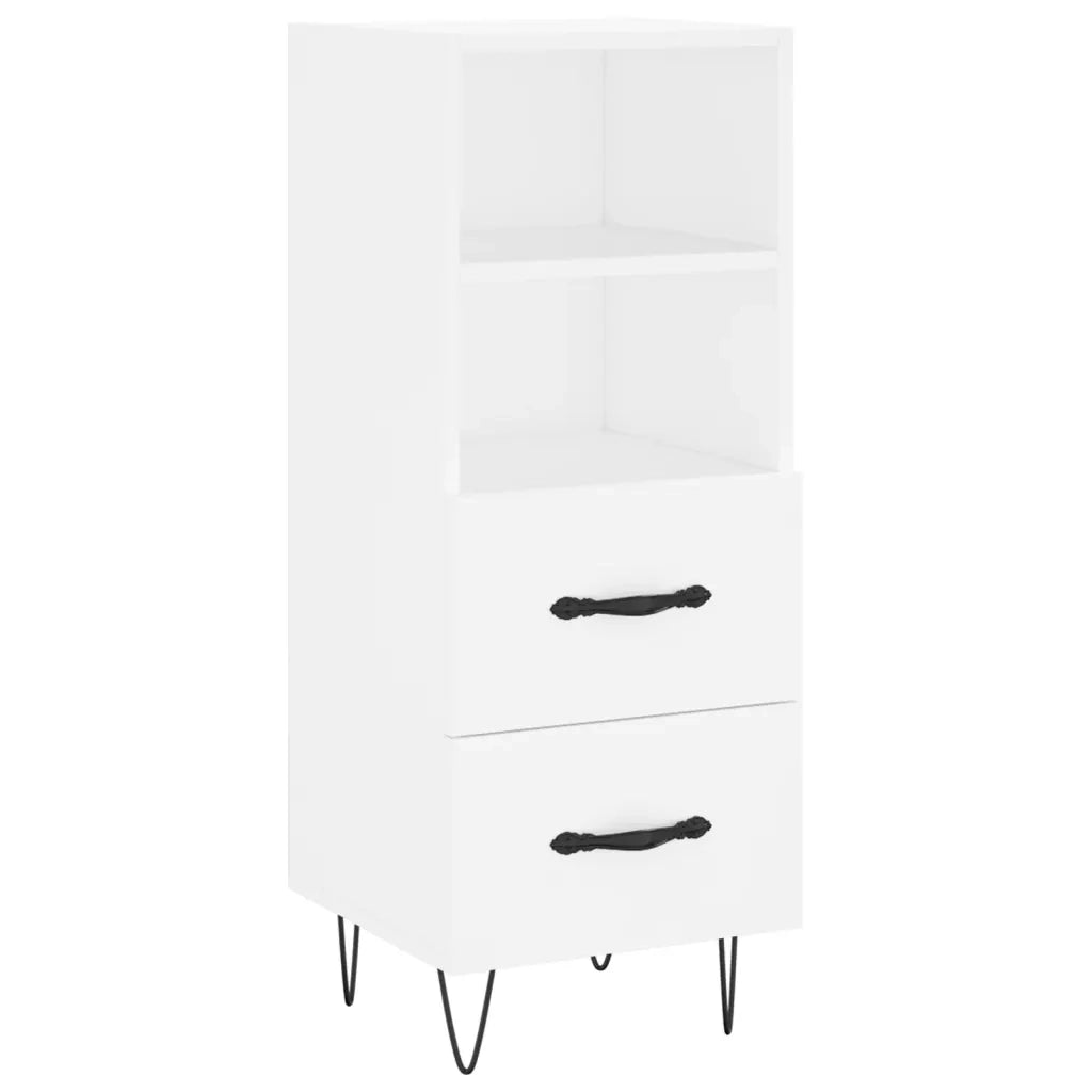 Credenza-Buffet-Armadio da cucina Bianca 34,5x34x180 cm in Legno Multistrato 623063