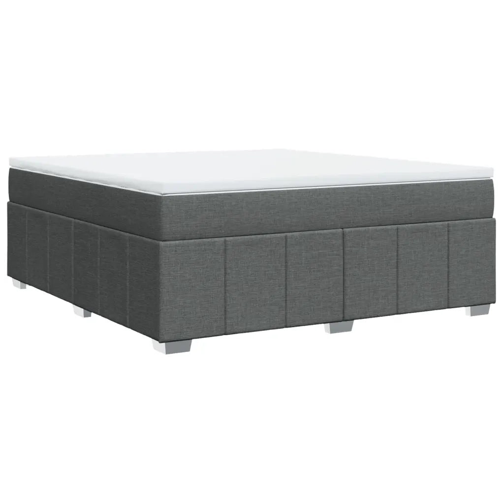 vidaXL Giroletto a Molle con Materasso Grigio Scuro 180x200 cm Tessuto