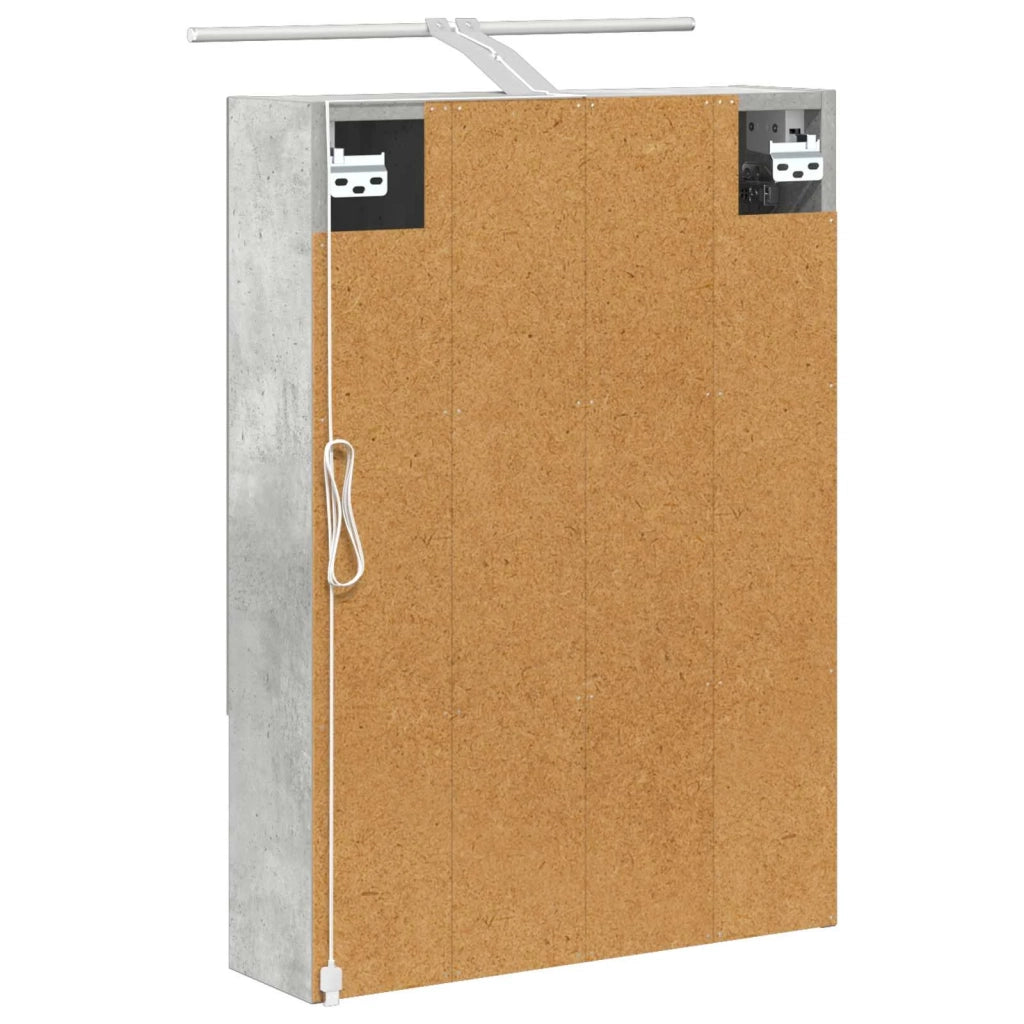 Mobiletto per specchio da bagno con lo scaffale Grigio cemento 889210