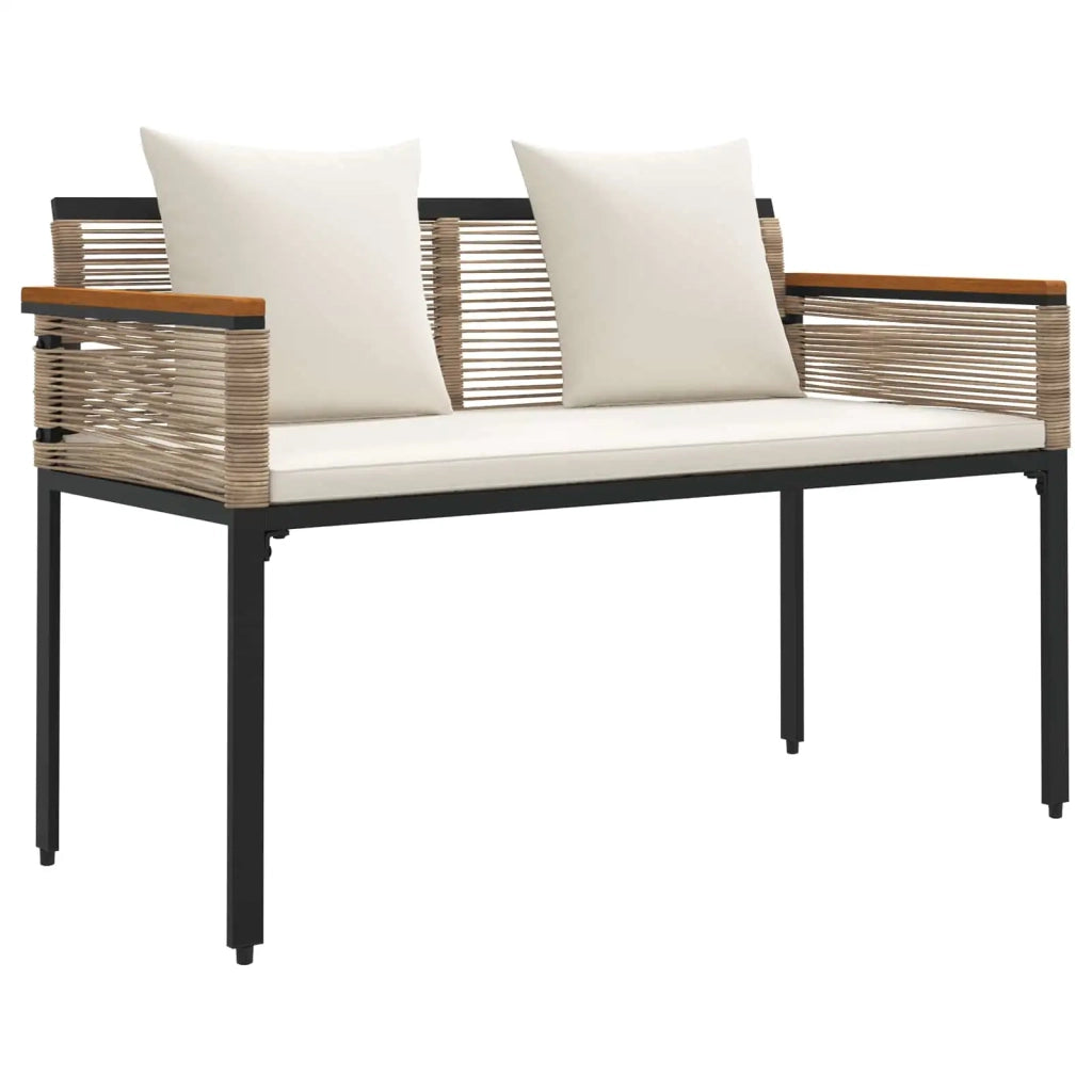 Panchina da esterno Beige e Bianco Crema 117 x 54 x 74.5 cm 42025240