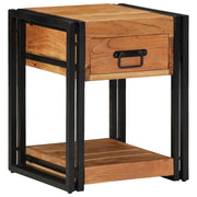 Comodini 2 pezzi 40x40x50 cm Legno massello di acacia