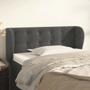 Testiera ad Orecchio-Testata con Orecchie Grigio Scuro 83x23x78/88 cm in Velluto 134711