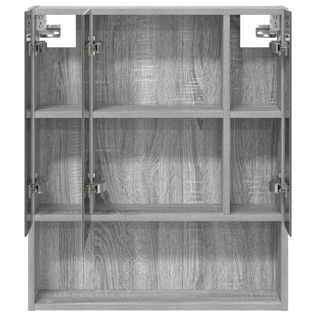 Mobiletto per specchio da bagno Grigio Sonoma 60 x 14.5 x 70 cm 889188