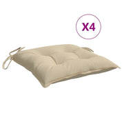Cuscini per Sedia 4 pz | Cuscini per sedie Beige 40x40x7 cm in Tessuto Oxford