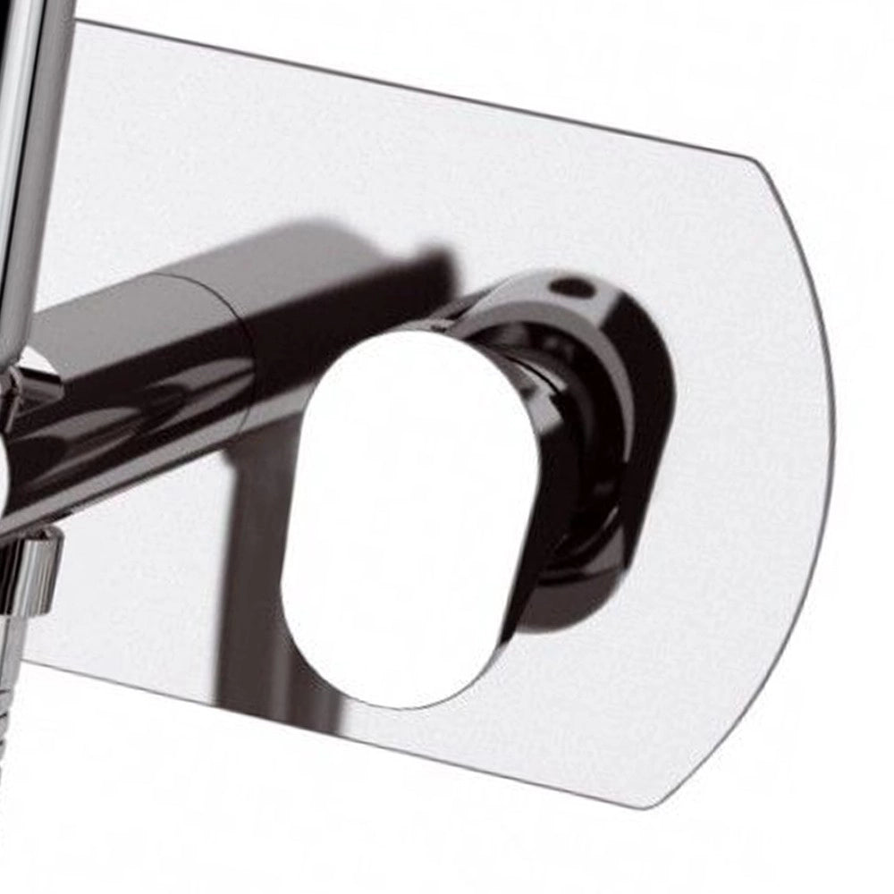 Miscelatore incasso per shut-off con doccetta shut-off, supporto doccia-presa acqua e flessibile doccia.
