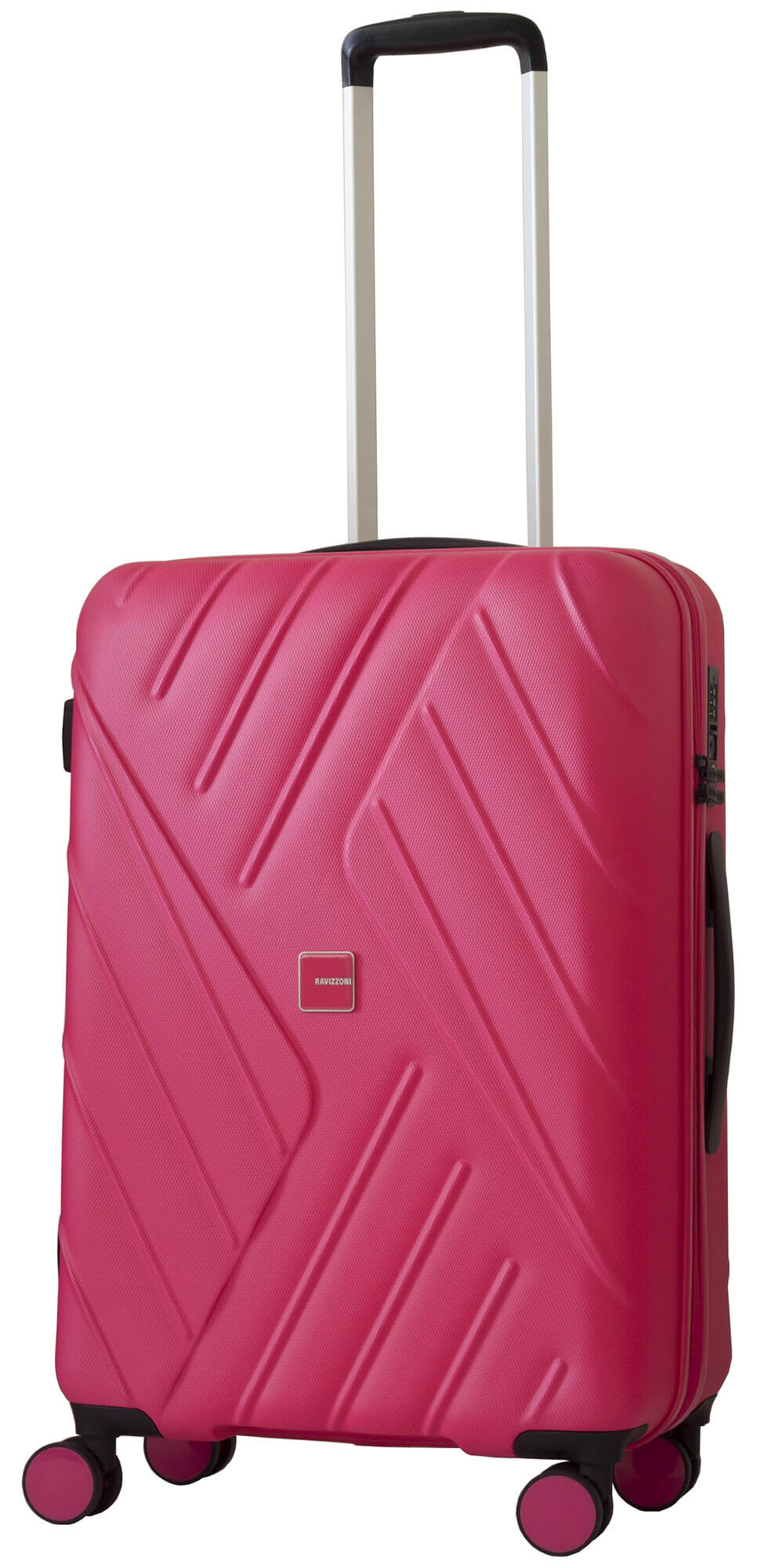 Set 3 Valigie Trolley Rigide in ABS 4 Ruote TSA Ravizzoni Mojito Fucsia
