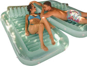 Letto solare – Piscina solare – Airbed gonfiabile – Matraccio per piscina con schienale – Letto per piscina per adulti – Airbed galleggiante – Float per piscina – Ombrellone gonfiabile per tanning – Airbed con contenitore –