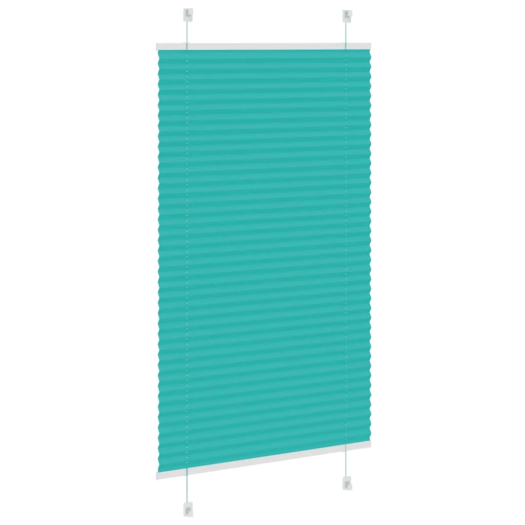 Tenda Plissettata Verde petrolio 70x100 cm Larghezza Tessuto 4015375