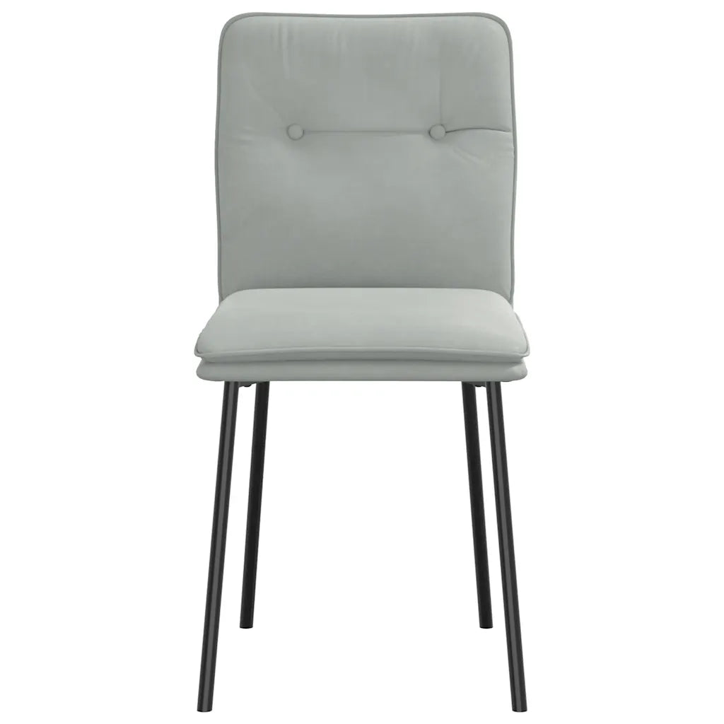 Sedie da Pranzo 2 pz Grigio Chiaro in Velluto 4101309