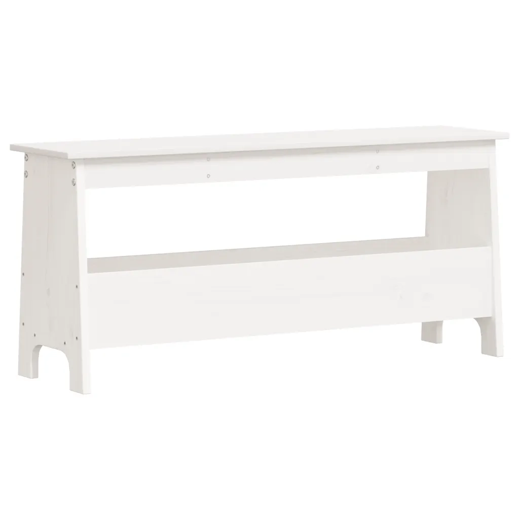 vidaXL Panca da Ingresso Bianca 100x28x45 cm in Legno Massello di Pino