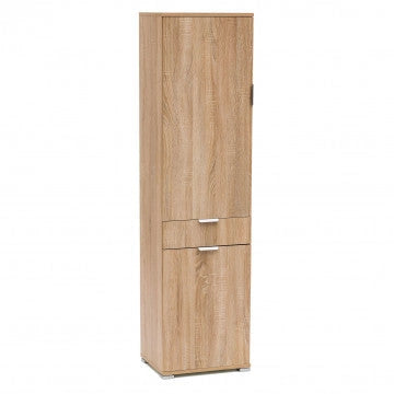 Armadio Cassetto Naturale con 2 Ante e 1 Cassetto, cm 45x38x174