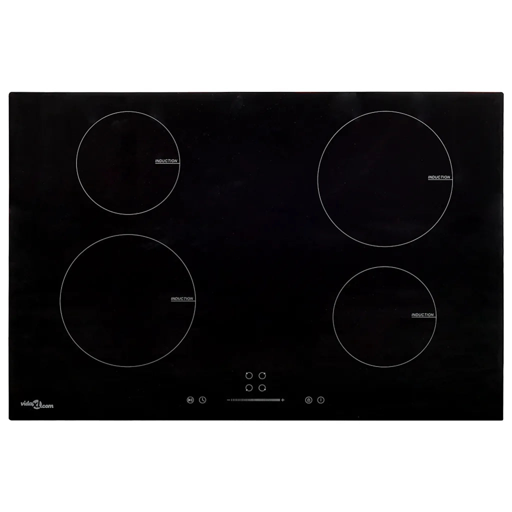 Piano Cottura Induzione 4 Zone Controlli Touch Vetro 77cm 7000W