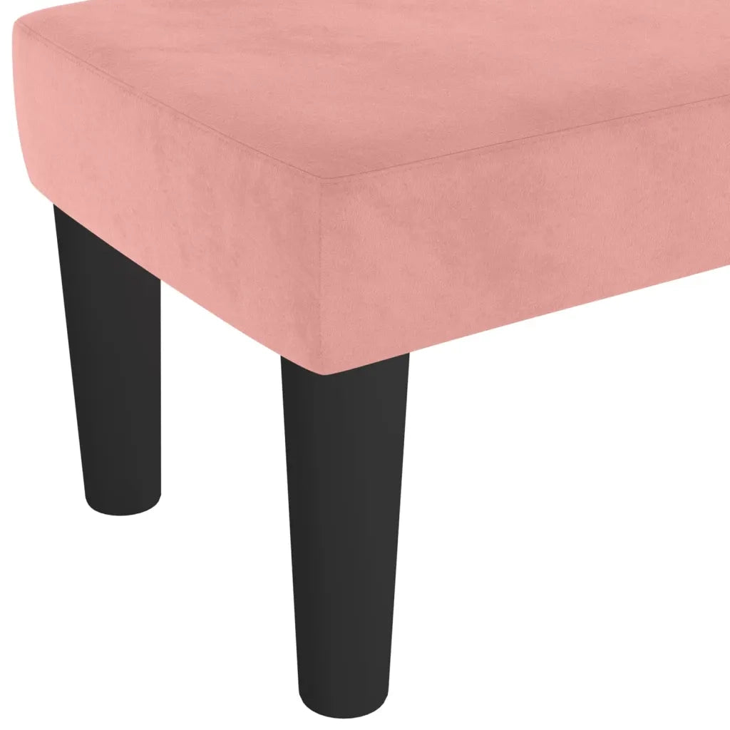Panca Rosa 70x30x30 cm in Velluto CFW7041960