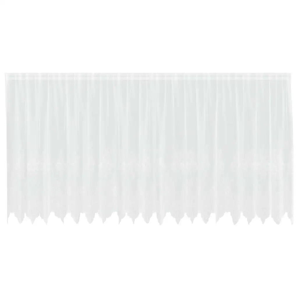 vidaXL Tende con tende Floreale Bianco Poliestere
