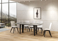 Tavolo Salvaspazio Allungabile 120/200x45/90x80/78 cm Flame Double Cemento