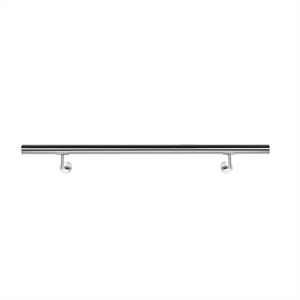 Kit corrimano da parete per scale da 80 cm acciaio raffinato 16_0000713
