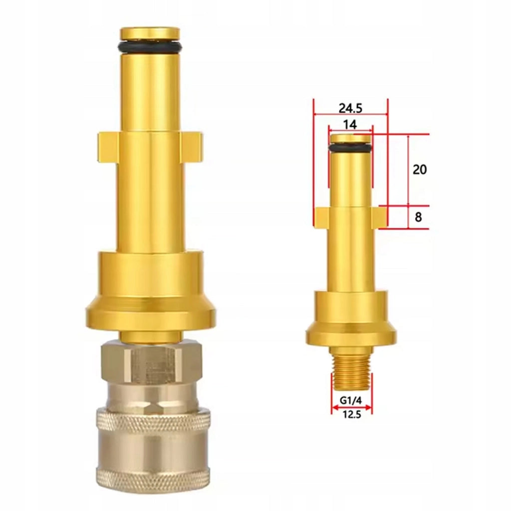 Adattatore in Ottone per Idropulitrici – Compatibile con Nilfisk, Gerni, STIHL, HUSQVARNA | Sgancio Rapido 1/4"