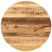 Piano per Tavolo Ã˜ 90x3,8cm Rotondo Legno Massello Grezzo Mangocod mxl 92514