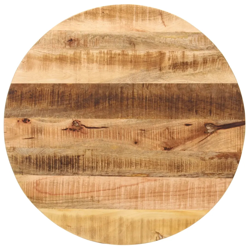 Piano per Tavolo Ã˜ 90x3,8cm Rotondo Legno Massello Grezzo Mangocod mxl 92514