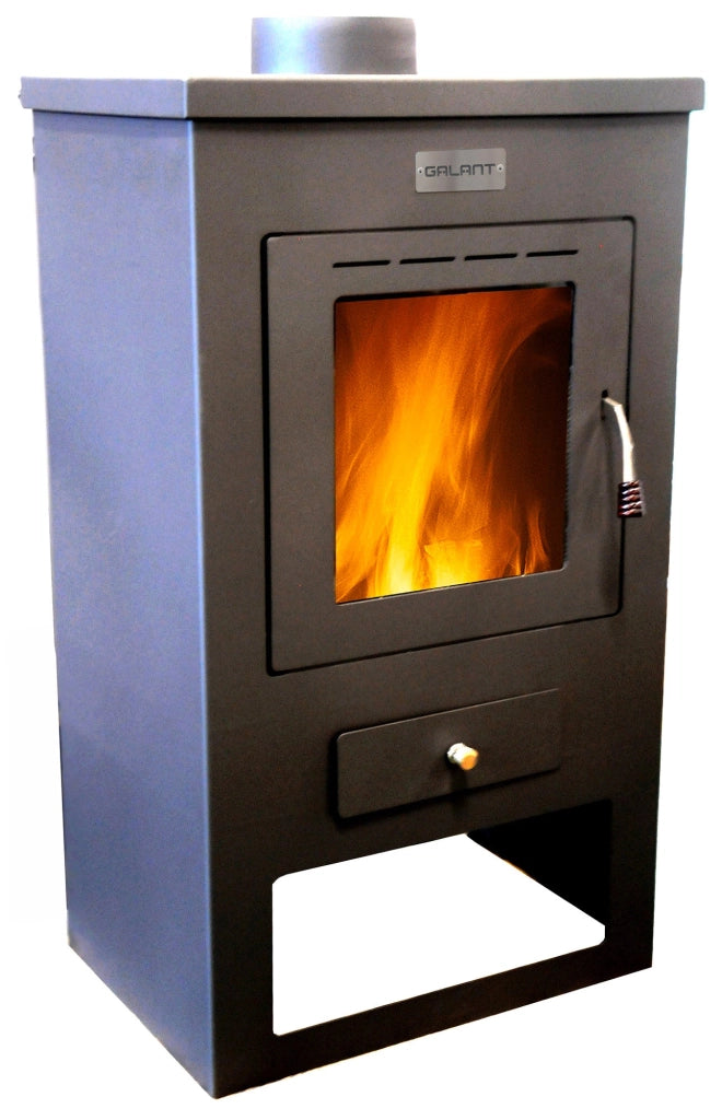 Stufa a Legna 10KW in Acciaio Beker Nera