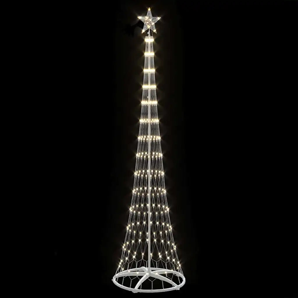 Albero di Natale LED con 290 LED Bianco caldo 250 cm Metallo