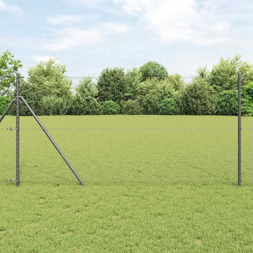 Recinzione Esagonale Grigio 1,4 x 10 m PVC 42005501