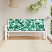 Cuscini Panca Giardino 2 pz-Set di 2 Cuscini per panchina da esterno a Foglie 180x50x7cm Tessuto Oxford