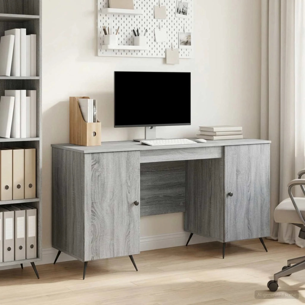 Scrivania Grigio Sonoma 142,5 x 50 x 75 cm Legno ingegnerizzato 3414636