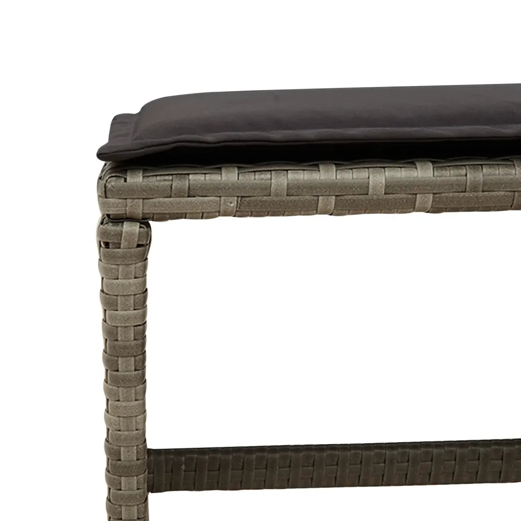 Set da Pranzo da Giardino 13pz con Cuscini Grigio in Polyrattan 3277747