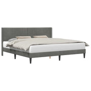 Letto matrimoniale | Letto per adulti | Struttura del letto Grigio Scuro 200 x 200 cm Velluto