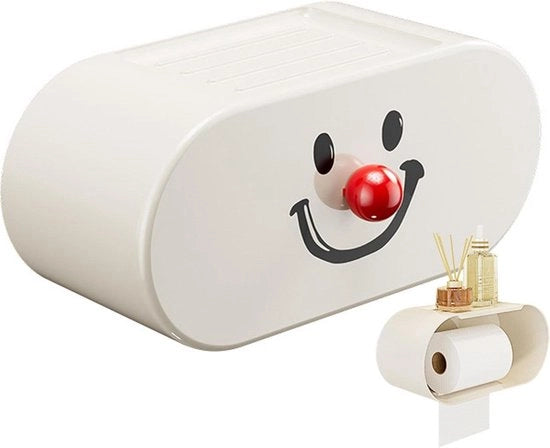 Tissue holder spaziale Stabile dispenser di tovaglioli con espressione sorridente.