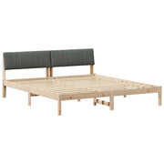 Letto matrimoniale | Letto per adulti | Struttura del Letto marrone e grigio scuro 180 x 200 cm