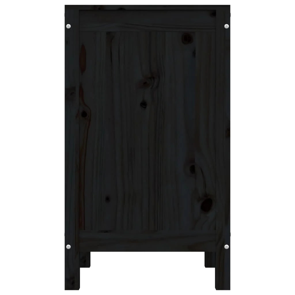 Contenitore per la biancheria 44 x 44 x 76 cm in legno massello di pino nero 02_0006210