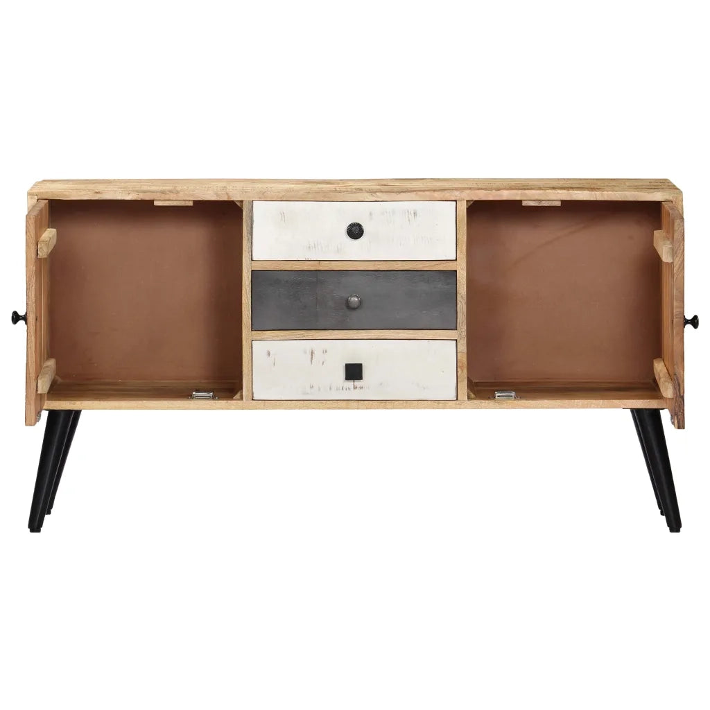 Credenza | Madia | Buffet da pranzo | Armadio da pranzo 118x30x62 cm in Legno Massello di Mango