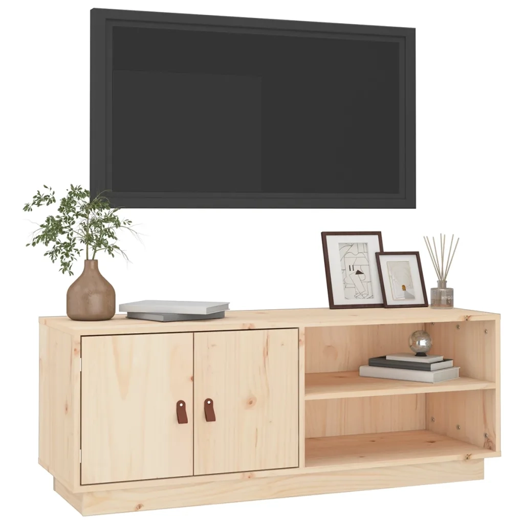 Mobile Porta TV 105x34x40 cm in Legno Massello di Pino 818220