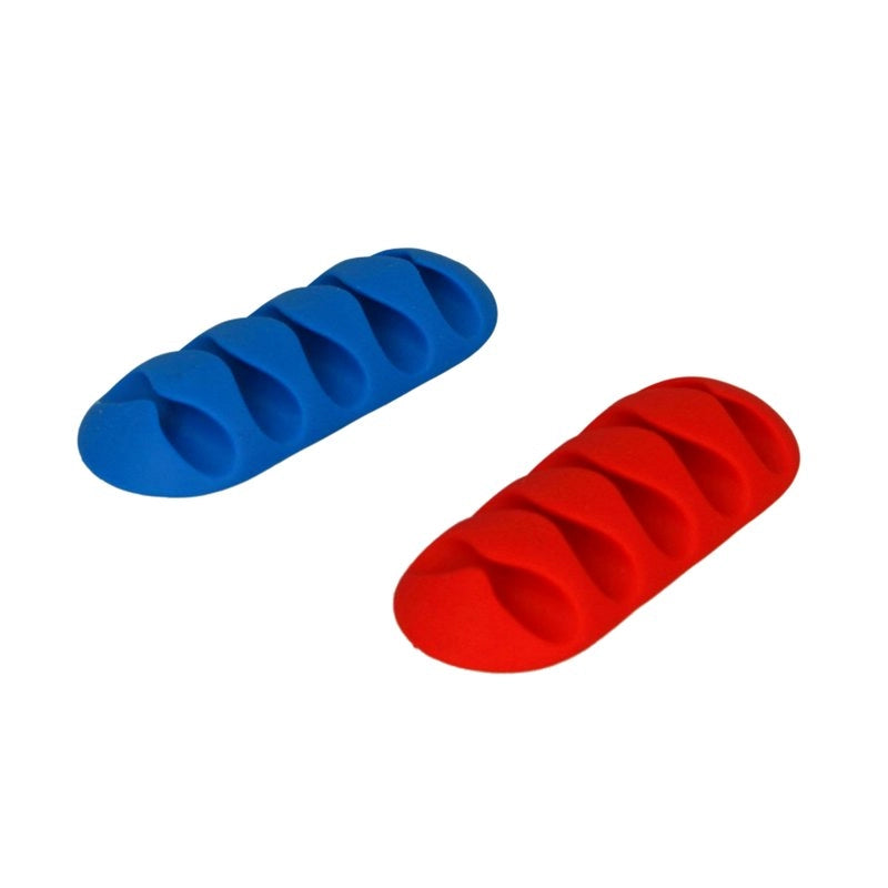 2 Pezzi Organizer Clip con Biadesivo per Gestione Cavi Alimentazione Ufficio Casa