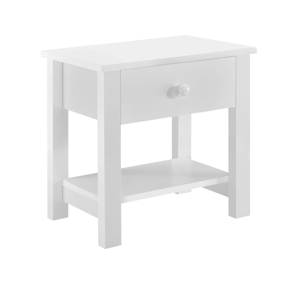 Comodino in MDF bianco 41,5 cm con 1 cassetto 03_0004200