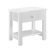 Comodino in MDF bianco 41,5 cm con 1 cassetto 03_0004200